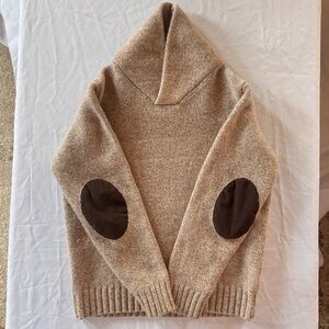 LL Bean 100% Lambs Wool Sweater Elbow Patches, Women’s Lg